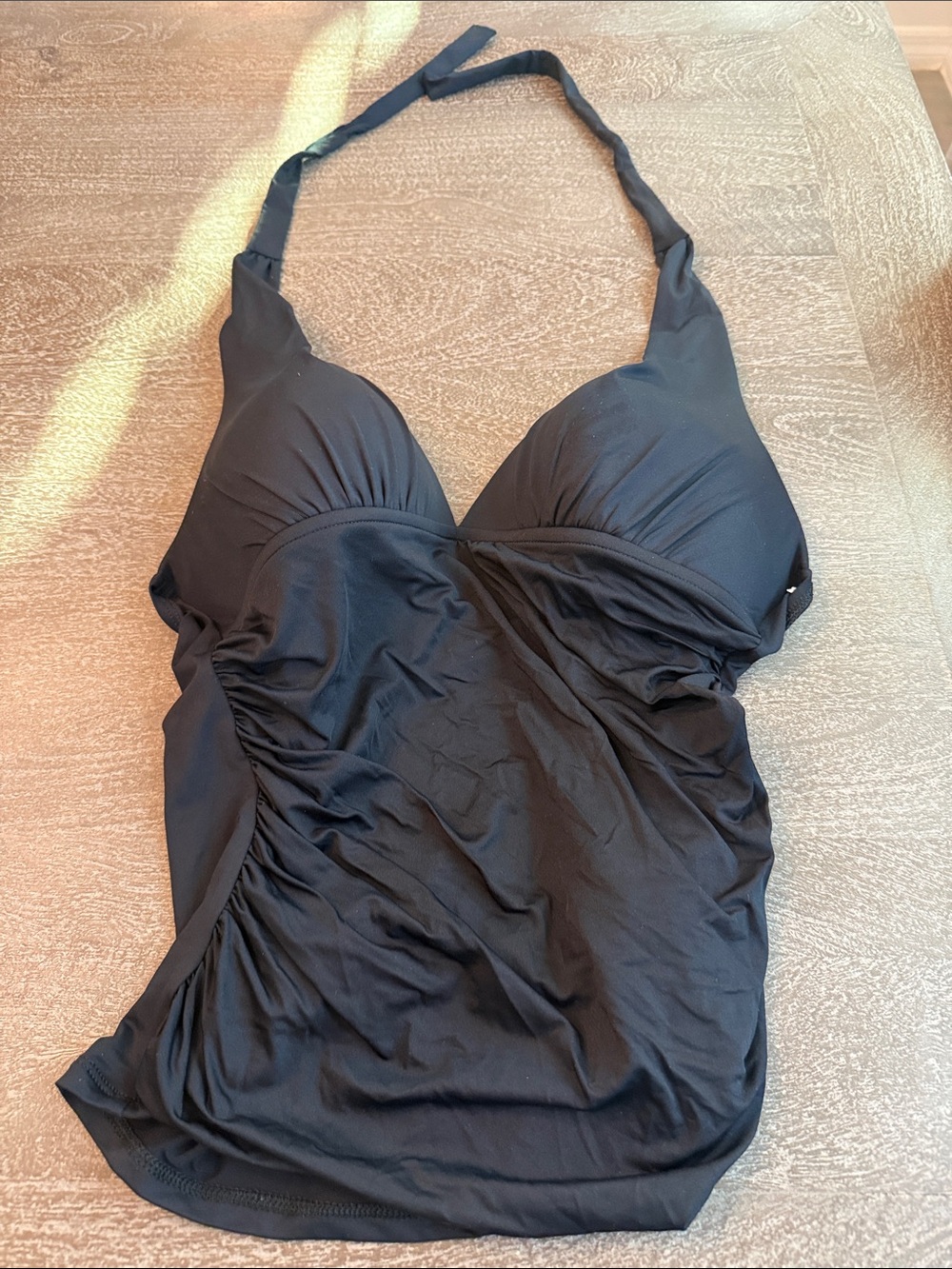 La Blanca Black Halter Tankini Swim Top